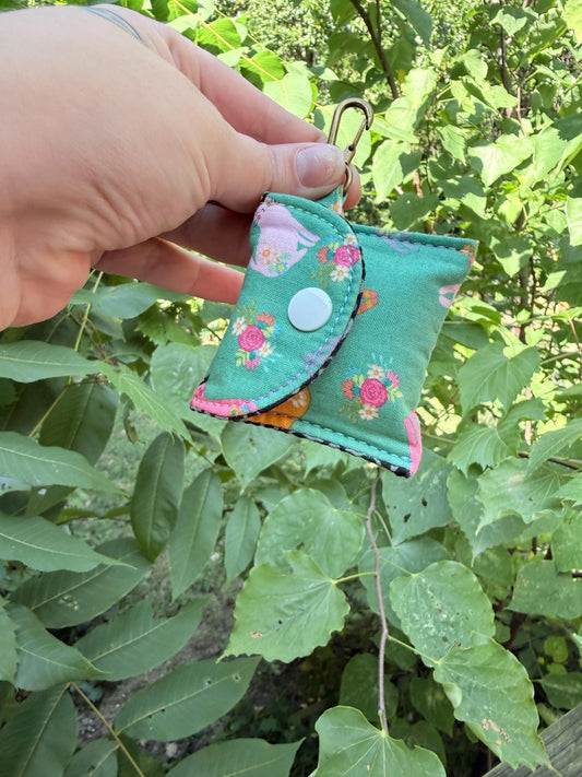 AirPods Case Keychain | Handmade Fabric Earbud Holder | Cute Protective Pouch, Portable Tech Accessory, Gift for Her