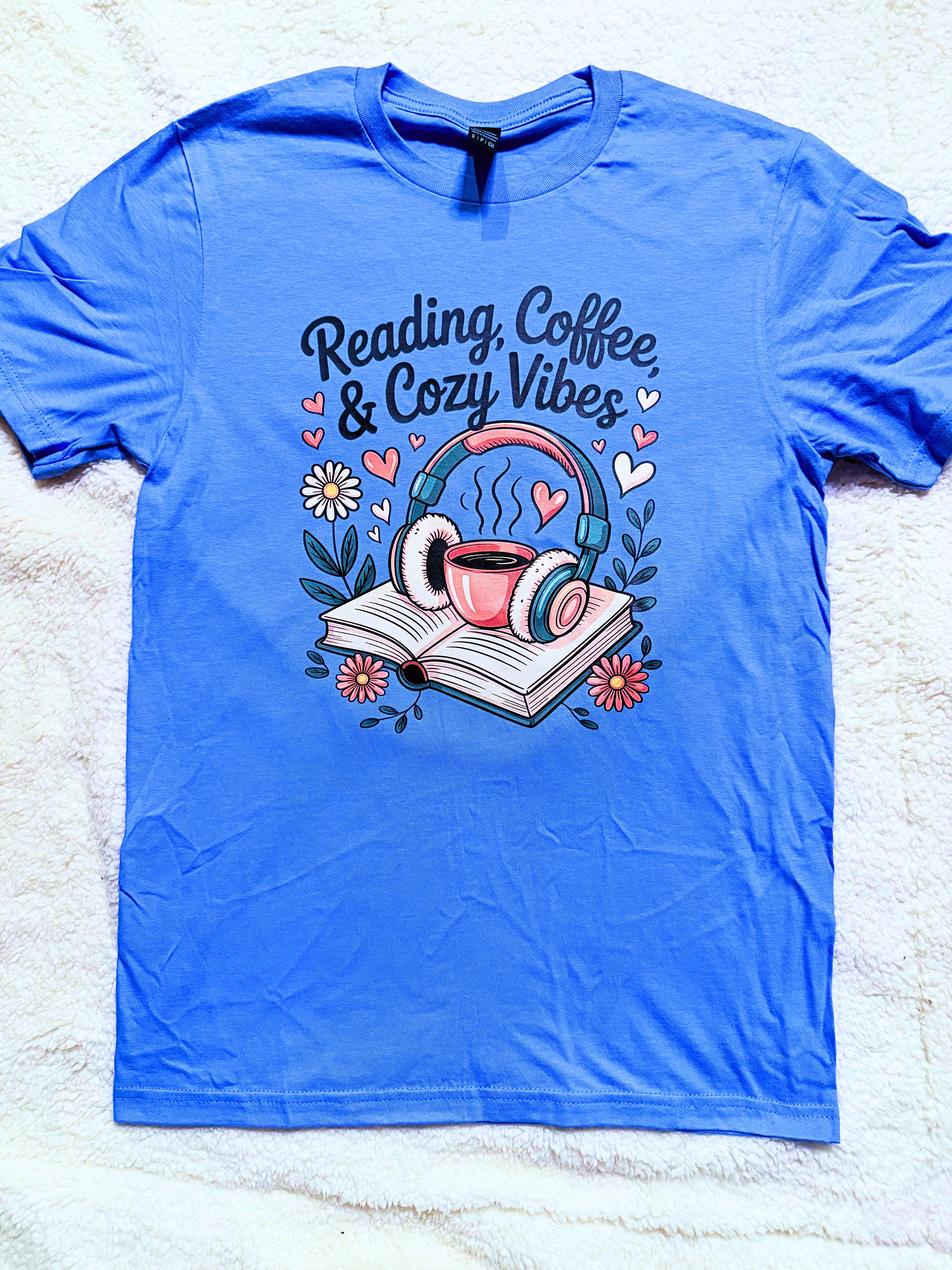 Reading, Coffee & Cozy Vibes | The Soft Aesthetic Tee