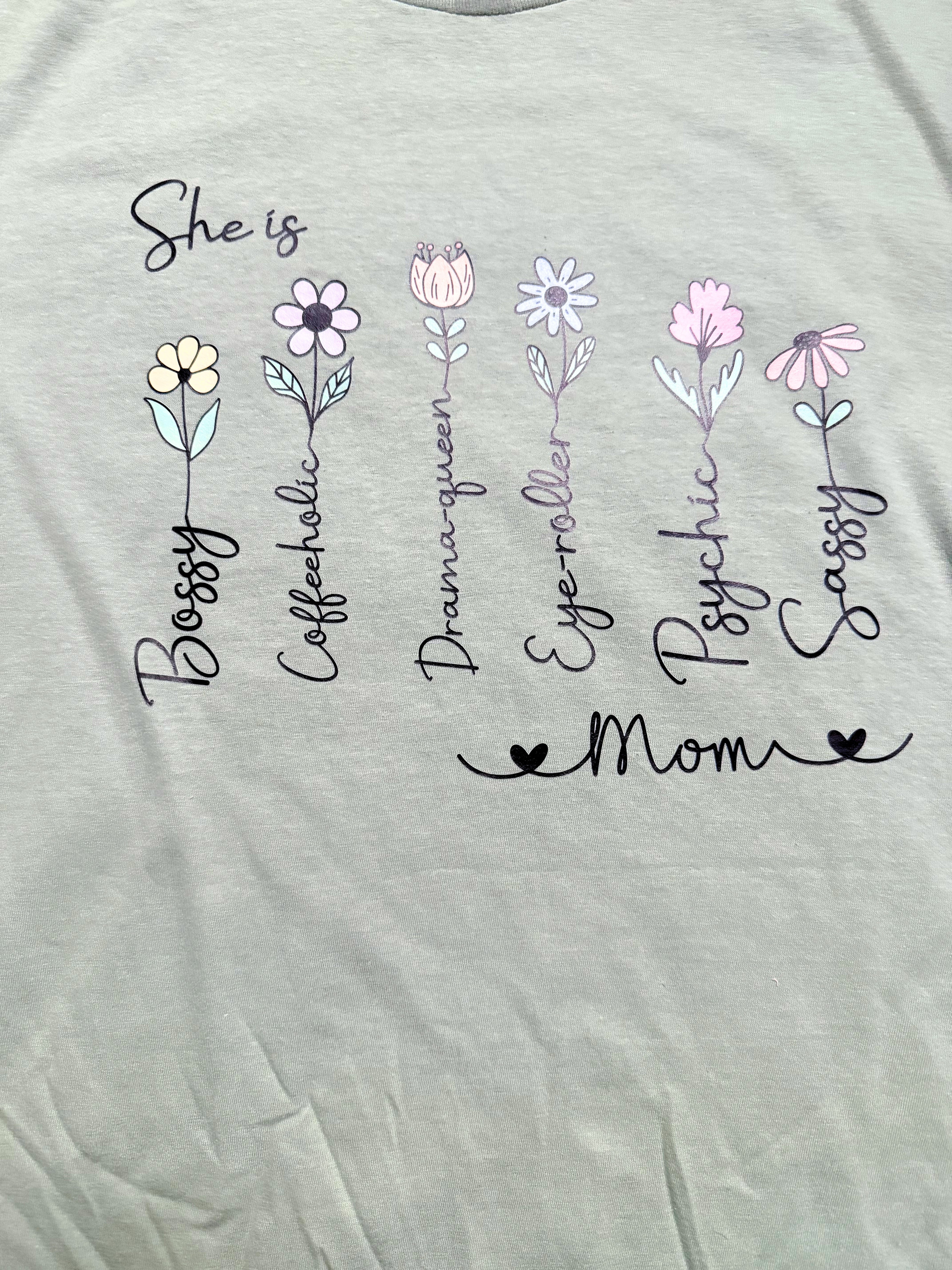 Wildflower Mom Shirt - Sassy & Sweet Mother’s Day Floral Graphic Tee