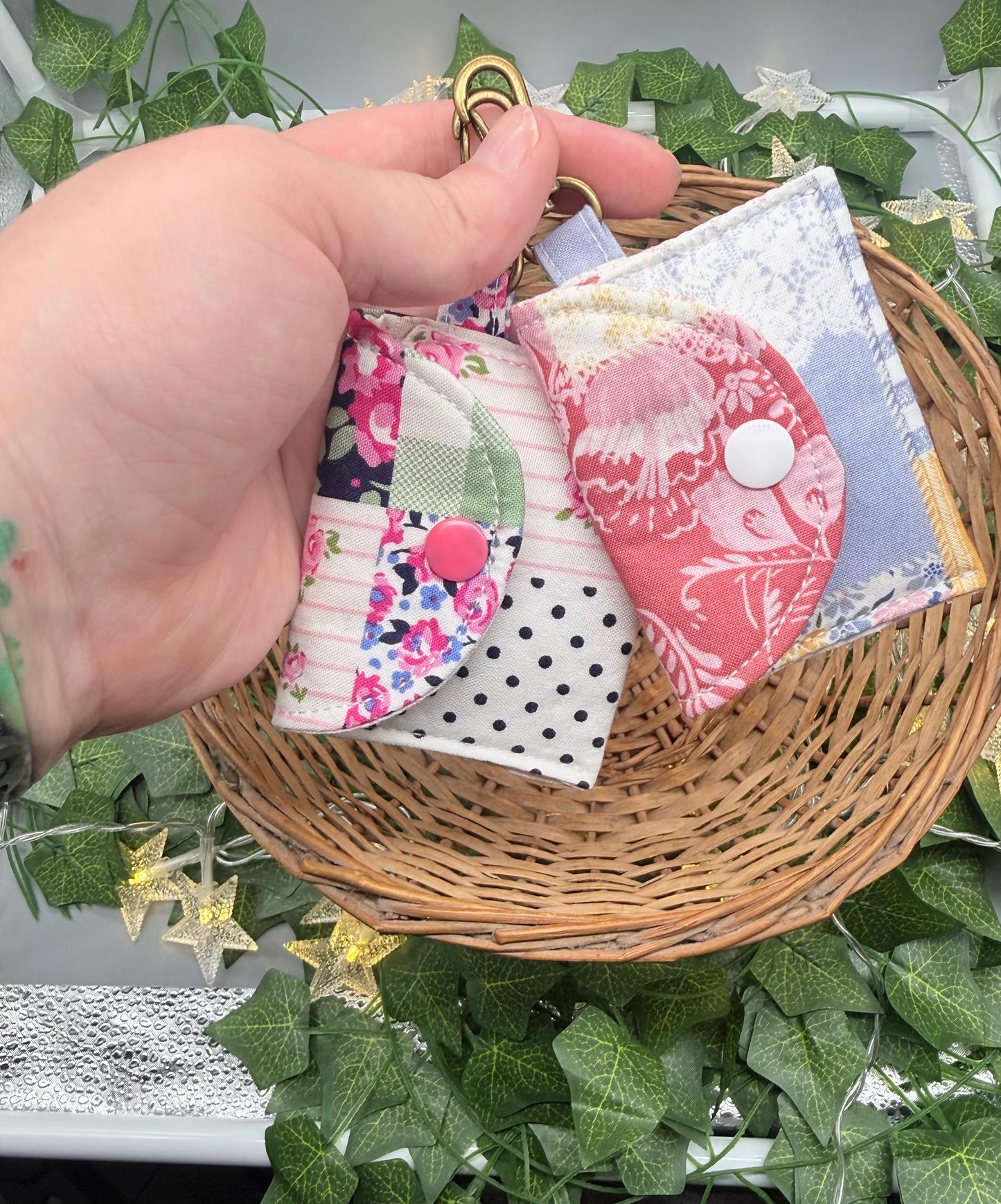 AirPod Pro Case Keychain | Cute Fabric Protective Cover | Handmade Earbud Holder with Key Ring | Travel Accessory Pouch Gift