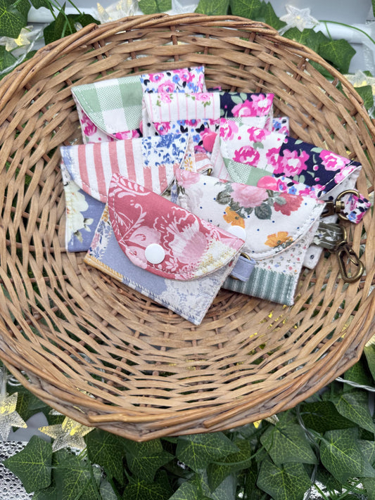 AirPod Pro Case Keychain | Cute Fabric Protective Cover | Handmade Earbud Holder with Key Ring | Travel Accessory Pouch Gift