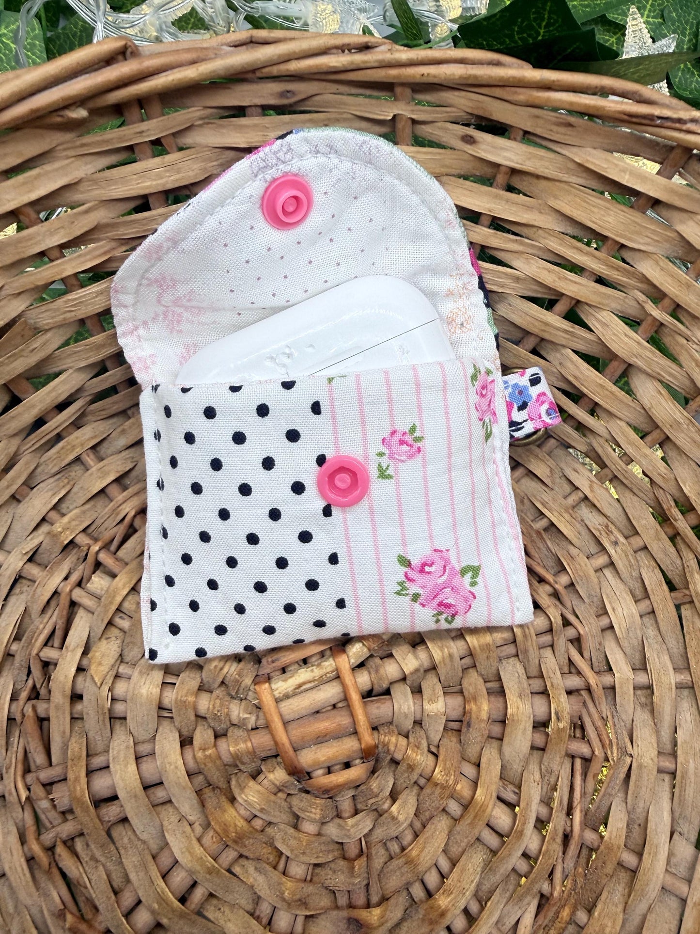 AirPod Pro Case Keychain | Cute Fabric Protective Cover | Handmade Earbud Holder with Key Ring | Travel Accessory Pouch Gift