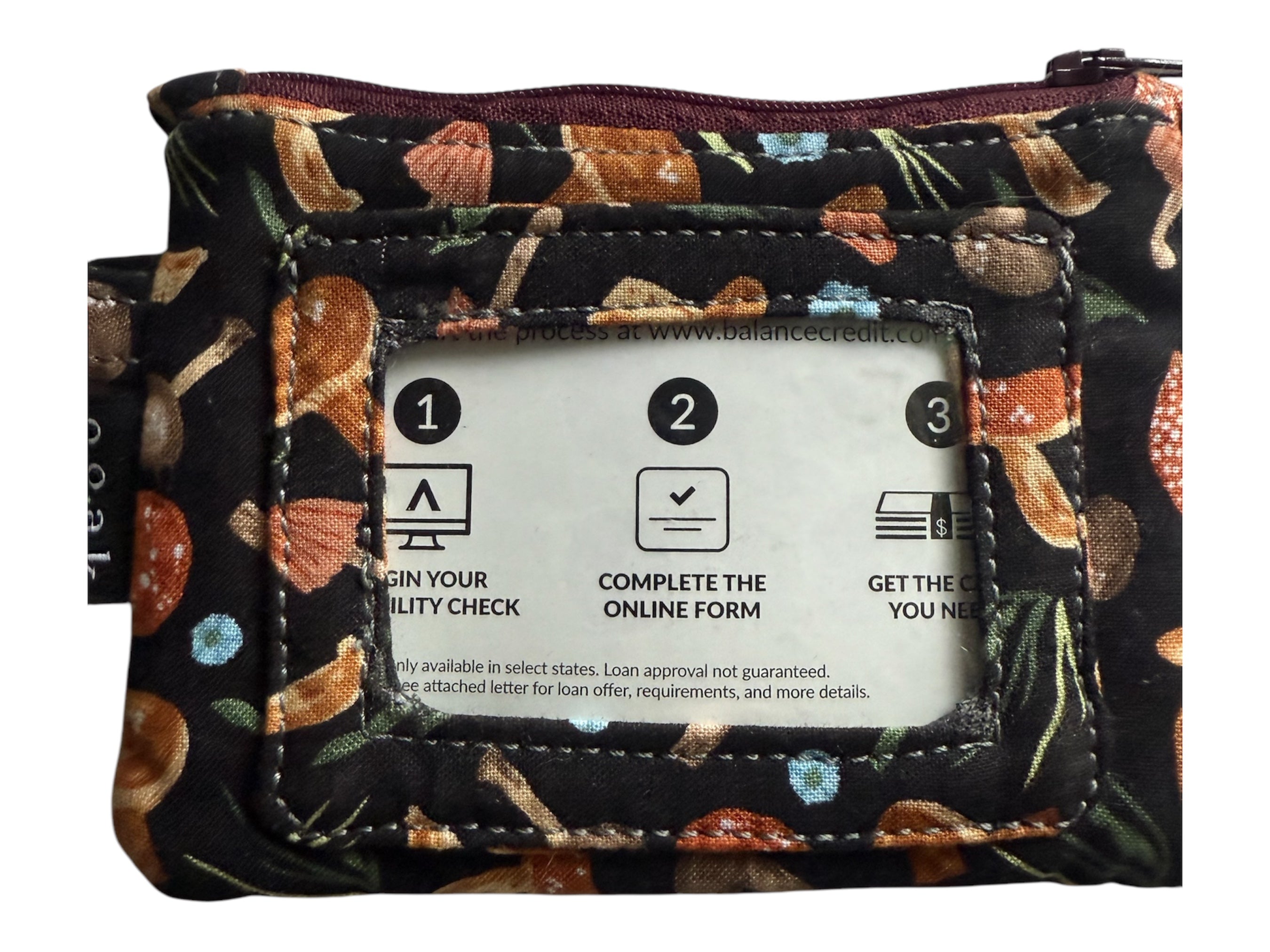 Mushroom Wristlet Wallet, Fungi Coin Purse, ID Card Holder with Snap, Dark Forestcore Aesthetic
