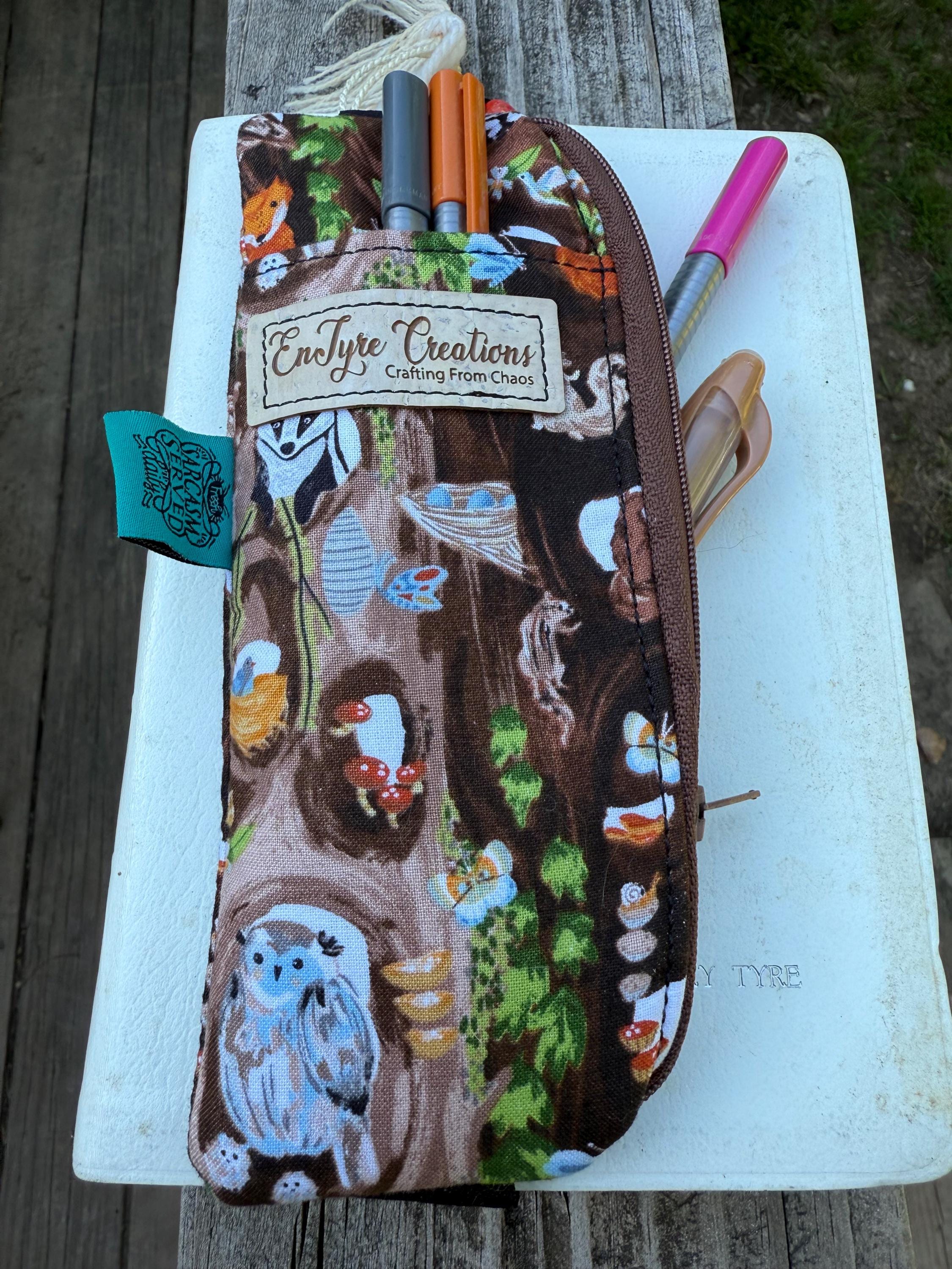 Stretch Elastic Pencil Pouch for Journals & Binders – Planner Accessory